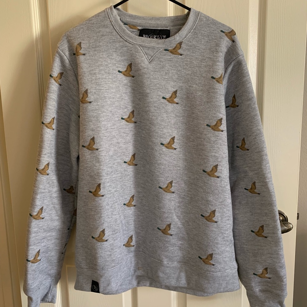 Grey Flying Ducks Crewneck
